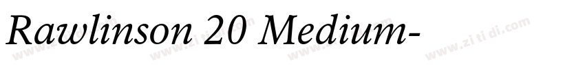 Rawlinson 20 Medium字体转换